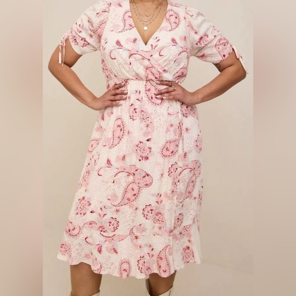 Torrid Faux paisley Wrap Dress